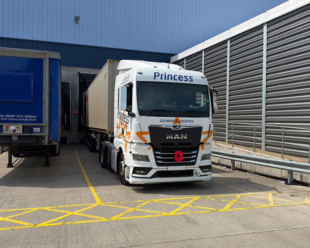 Princess Courier van ready for a commercial delivery in the UK